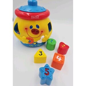 Fisher Price Cookie Shape Surprise Talking Toy with 5 Blocks Lights & Sound 1999